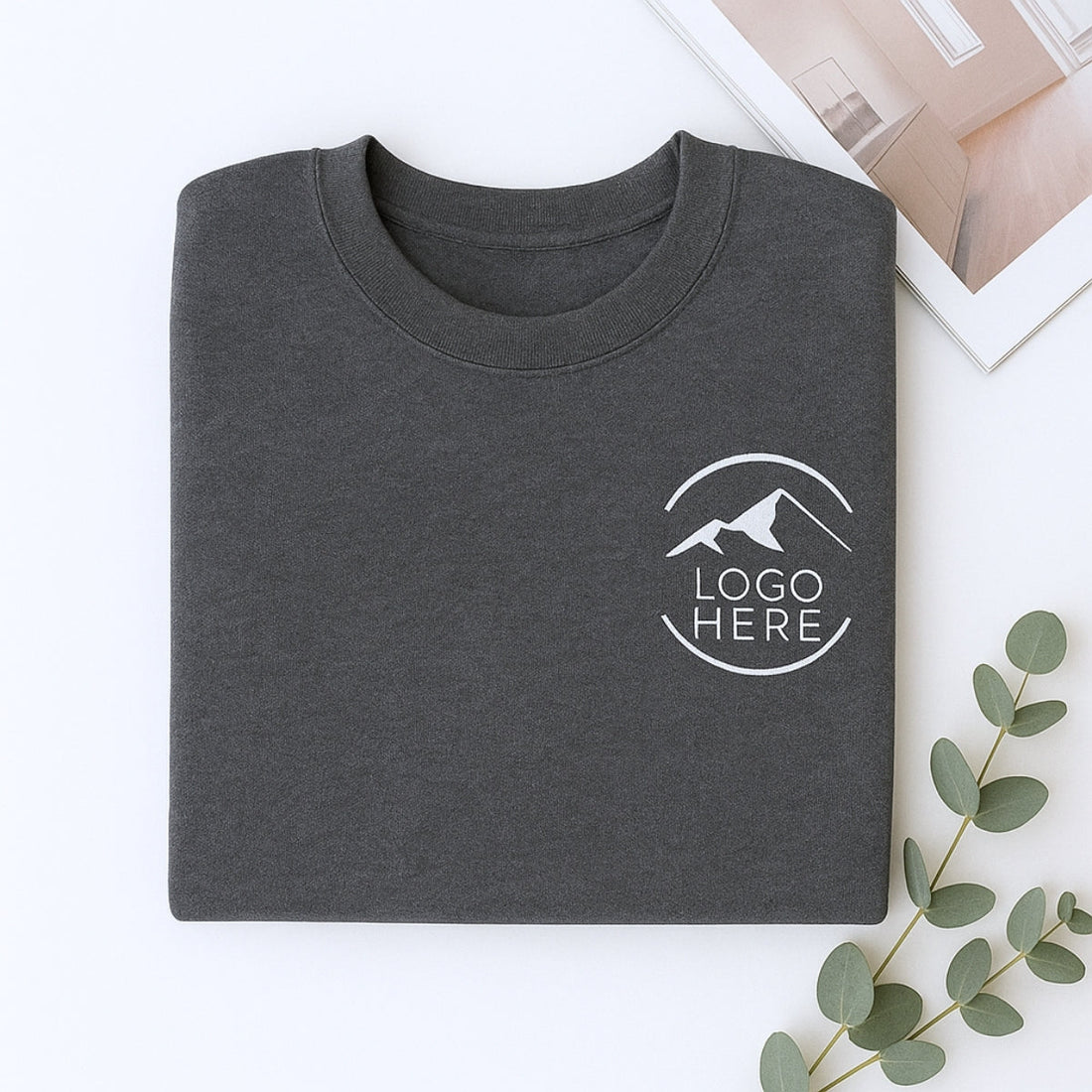 Custom Logo Embroidered Sweatshirt - Business Corporate Apparel - Personalized Company Gift