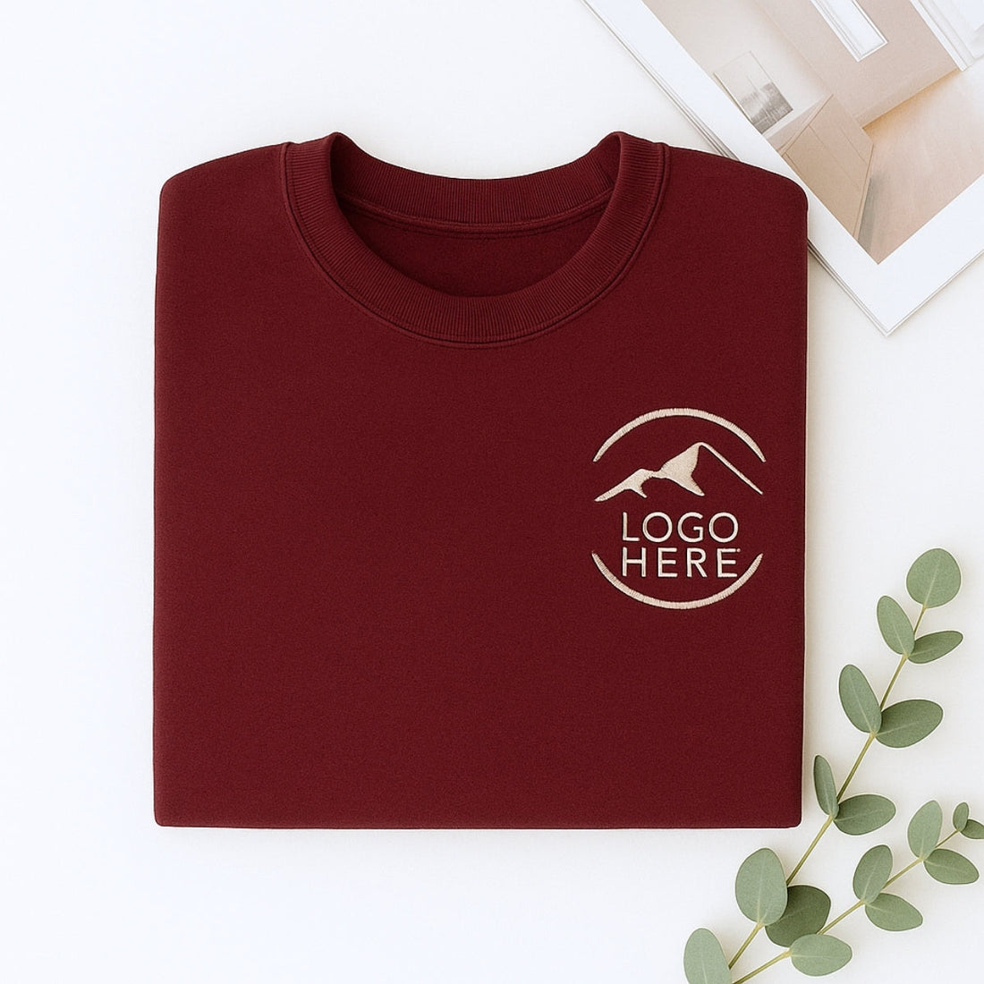 Custom Logo Embroidered Sweatshirt - Business Corporate Apparel - Personalized Company Gift