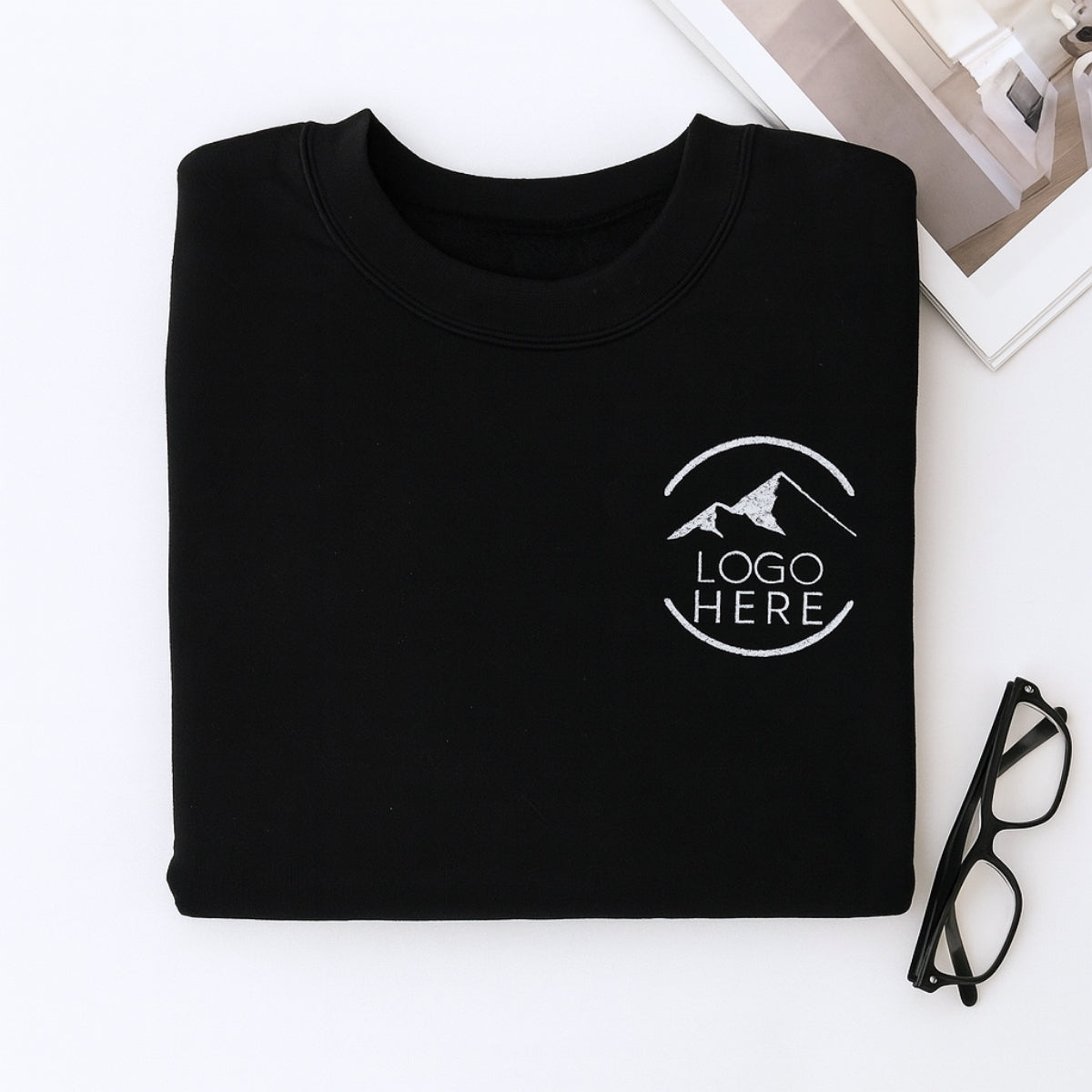 Custom Logo Embroidered Sweatshirt - Business Corporate Apparel - Personalized Company Gift