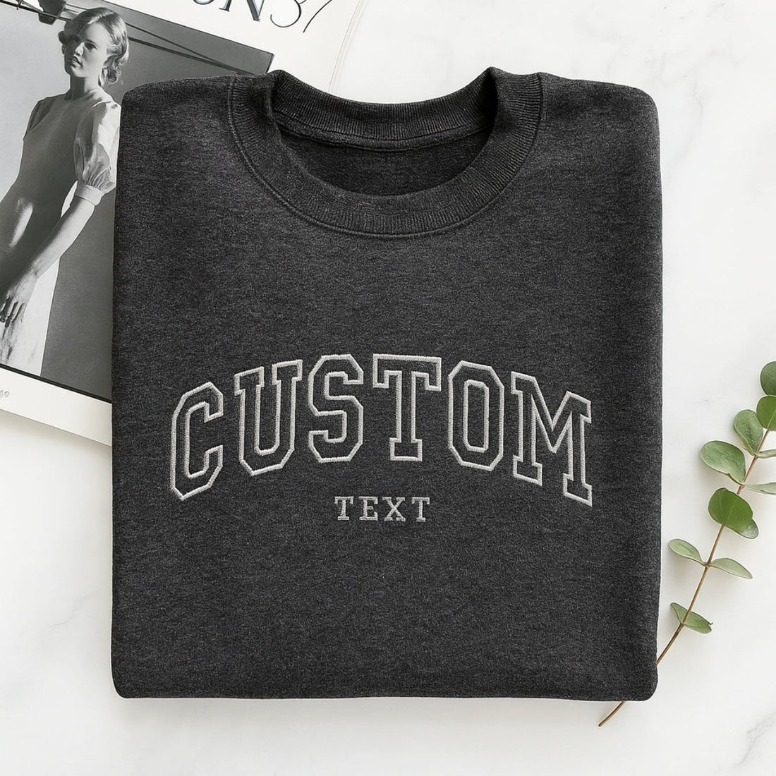 Custom Text Embroidered Hoodie - Personalized Sweatshirt - Perfect Custom Gift