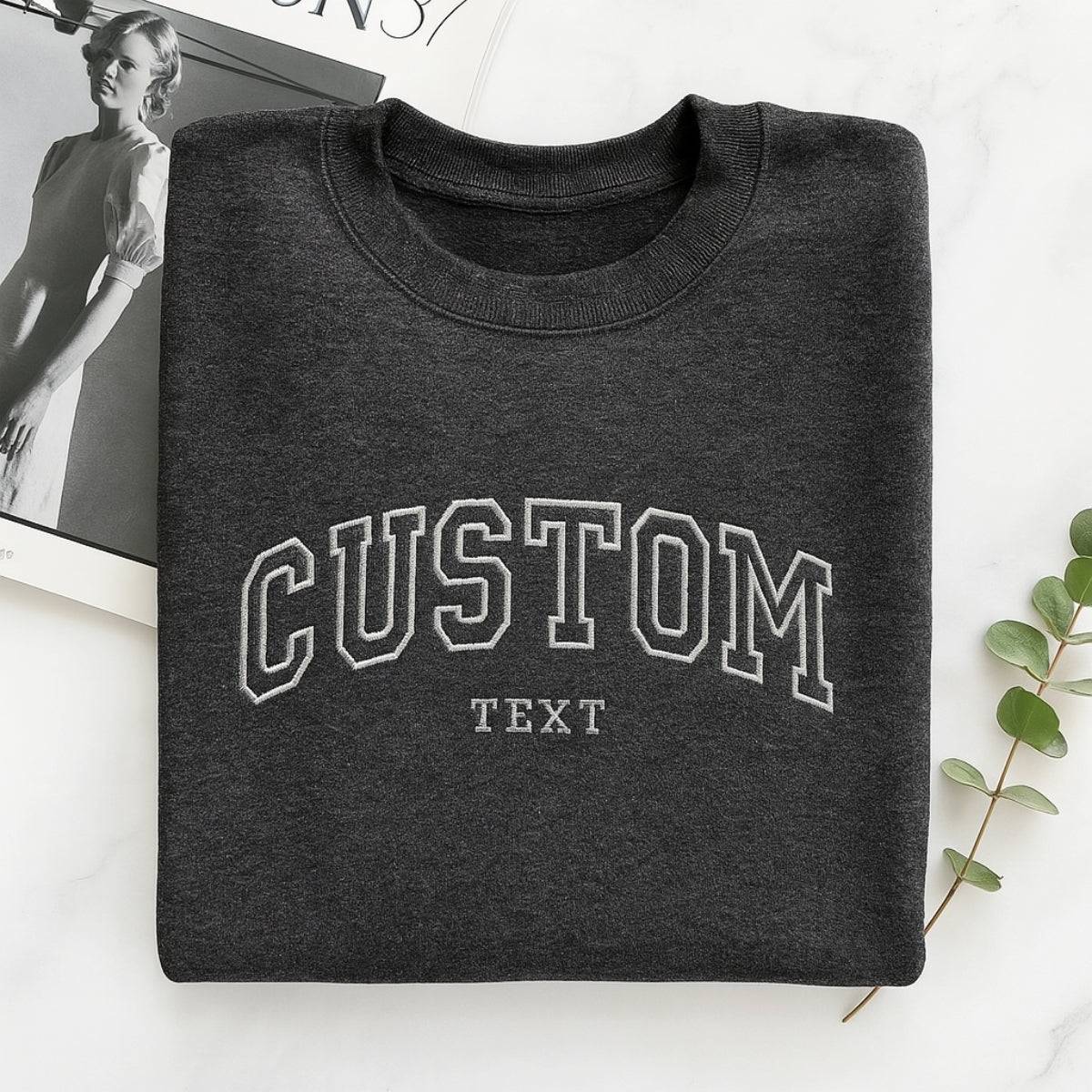 Custom Text Embroidered Hoodie - Personalized Sweatshirt - Perfect Custom Gift