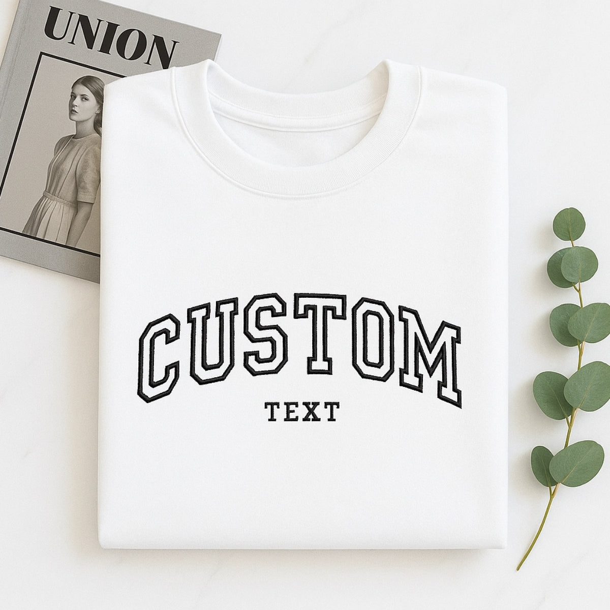 Custom Text Embroidered Hoodie - Personalized Sweatshirt - Perfect Custom Gift