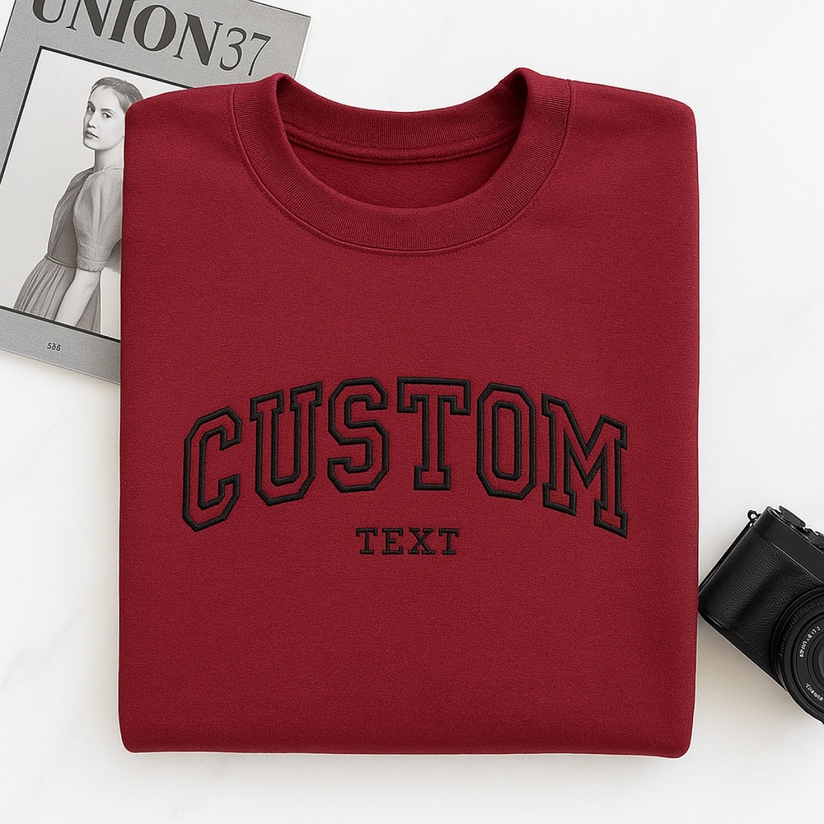 Custom Text Embroidered Hoodie - Personalized Sweatshirt - Perfect Custom Gift