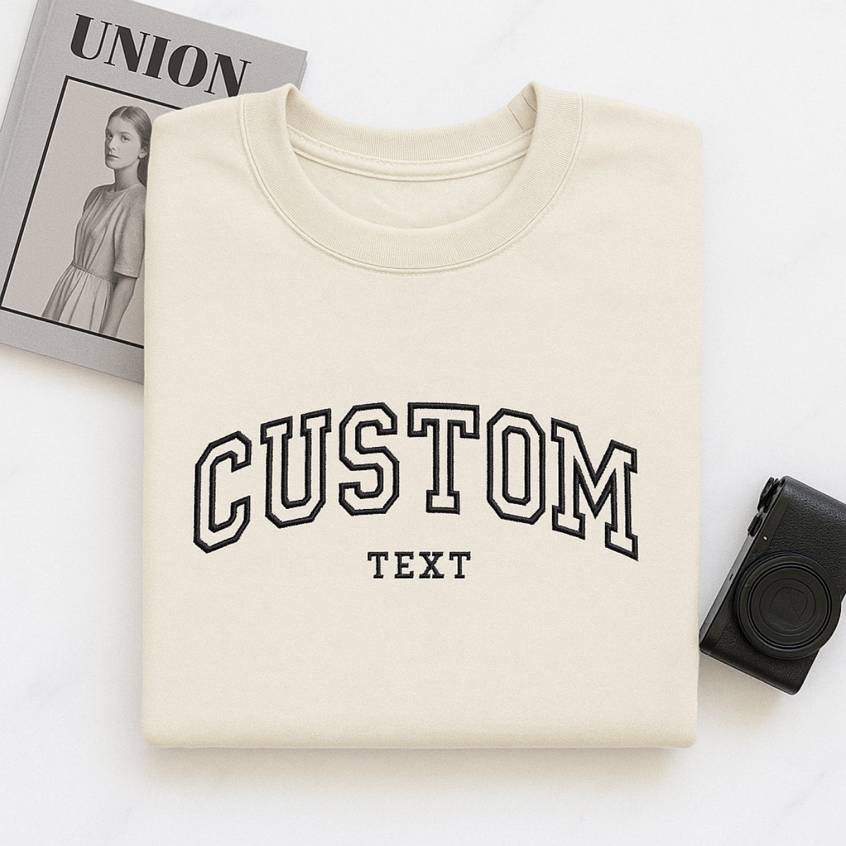 Custom Text Embroidered Hoodie - Personalized Sweatshirt - Perfect Custom Gift