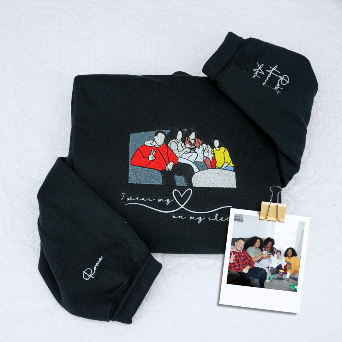 Dad Family Custom Embroidered Hoodie - Personalized Father Sweatshirt - New Dad & Father's Day Gift