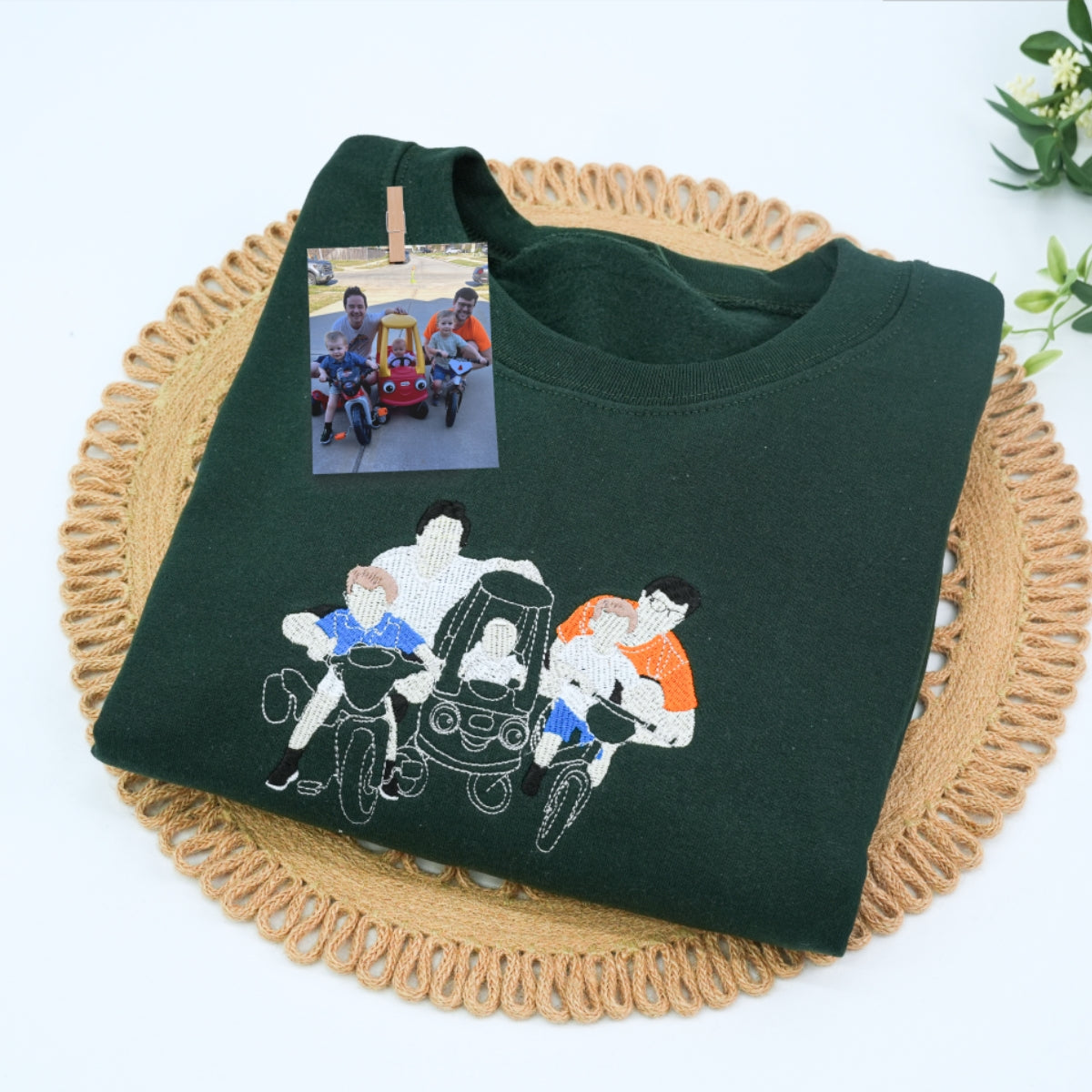 Dad Family Custom Embroidered Hoodie - Personalized Father Sweatshirt - New Dad & Father's Day Gift