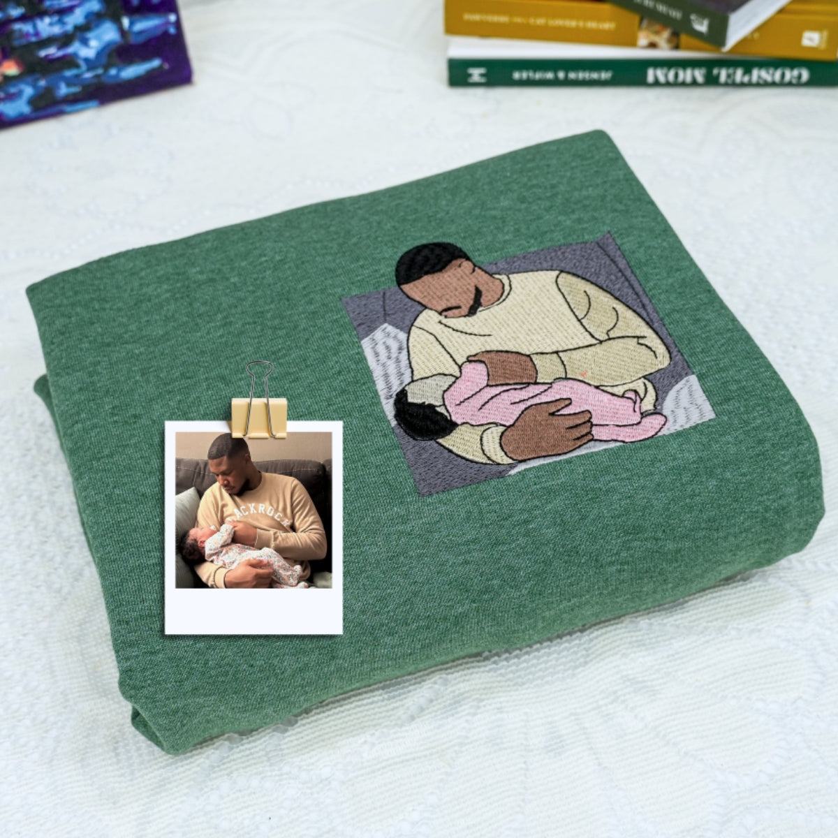 Dad Family Custom Embroidered Hoodie - Personalized Father Sweatshirt - New Dad & Father's Day Gift