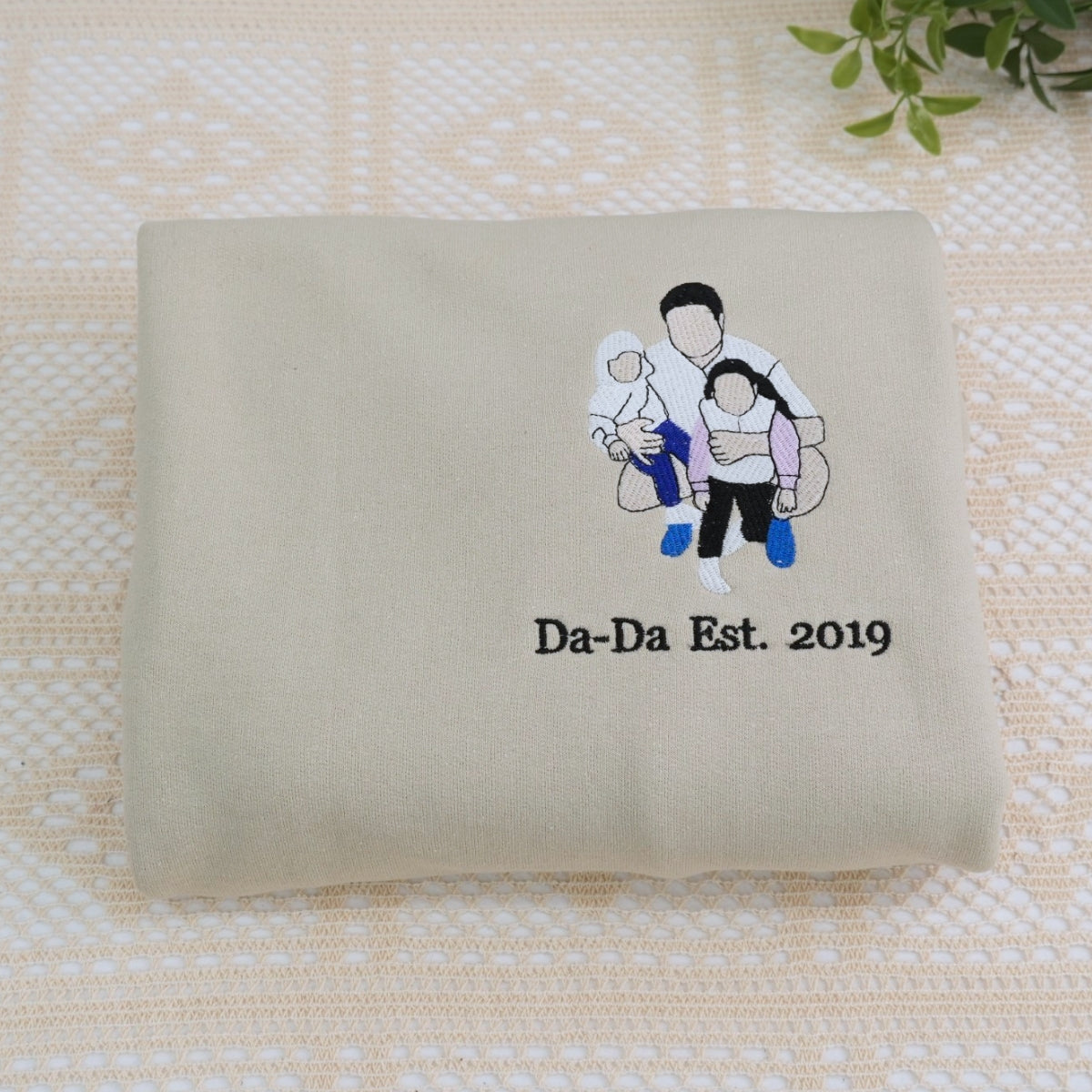 Dad Family Custom Embroidered Hoodie - Personalized Father Sweatshirt - New Dad & Father's Day Gift