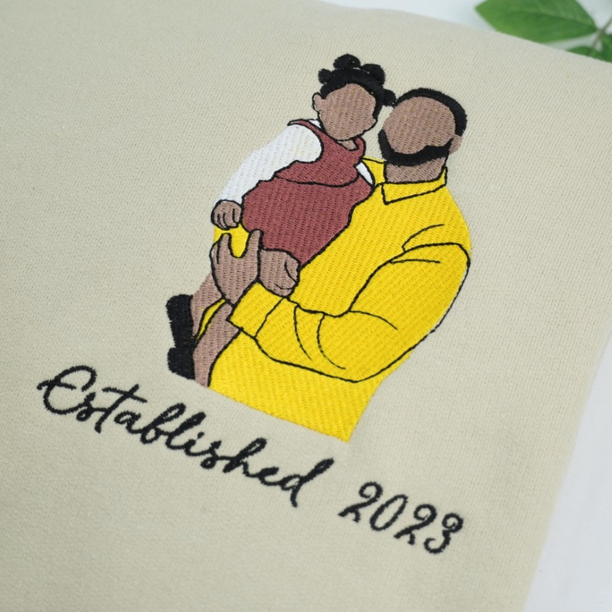 Dad Family Custom Embroidered Hoodie - Personalized Father Sweatshirt - New Dad & Father's Day Gift