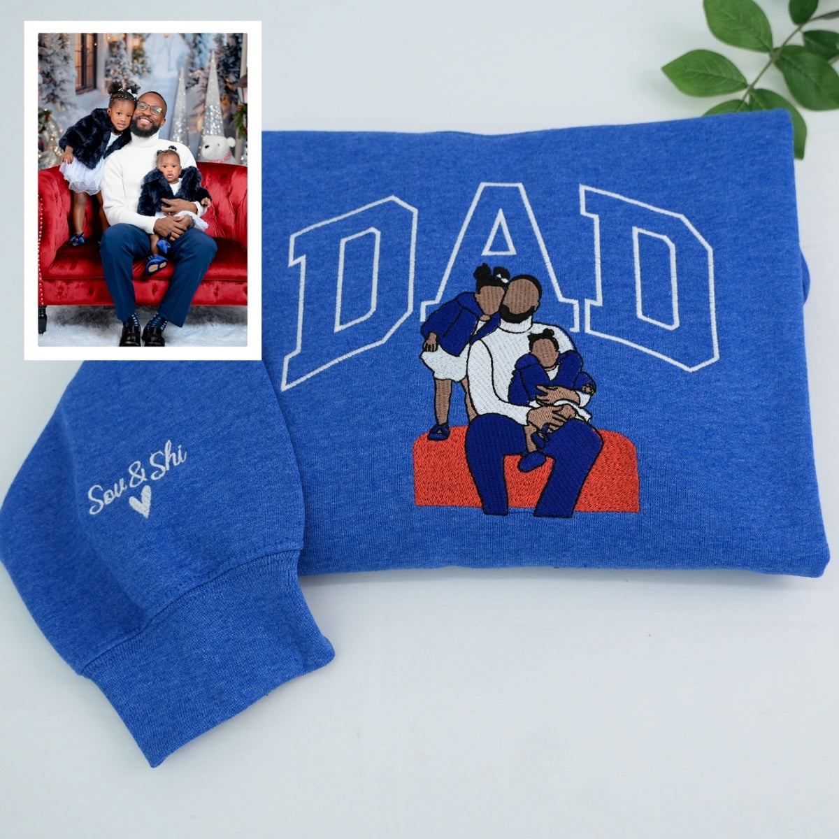 Dad Varsity Custom Embroidered Hoodie - Father's Day Gift - Personalized Collegiate Style Sweatshirt
