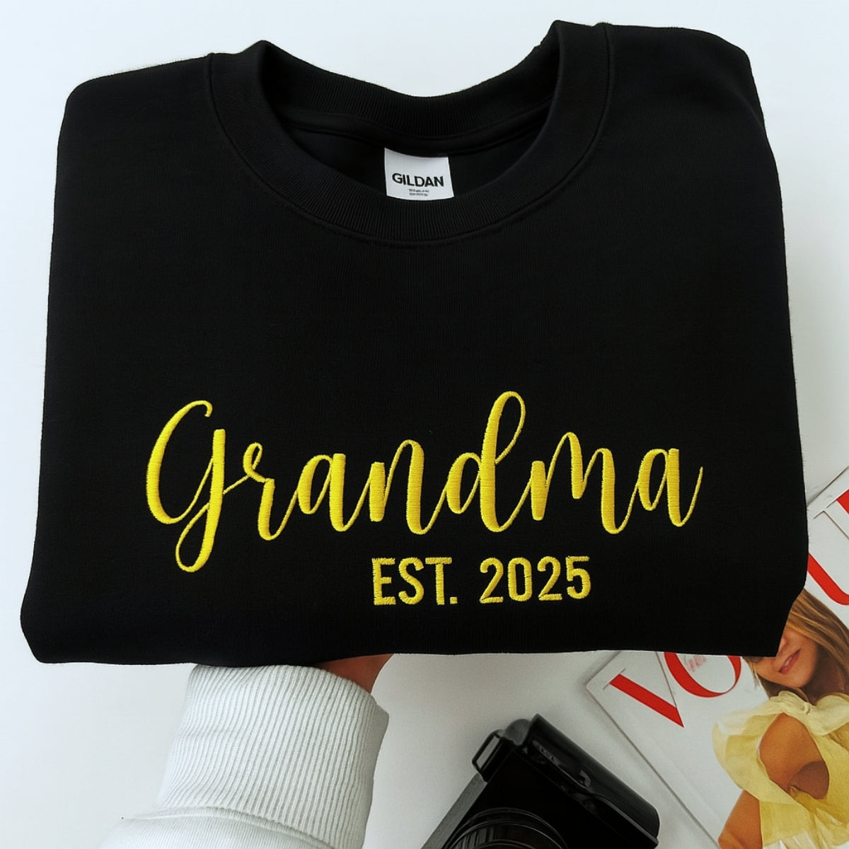 Grandma EST Custom Embroidered Hoodie - Grandchildren Names - Personalized Mother's Day Gift