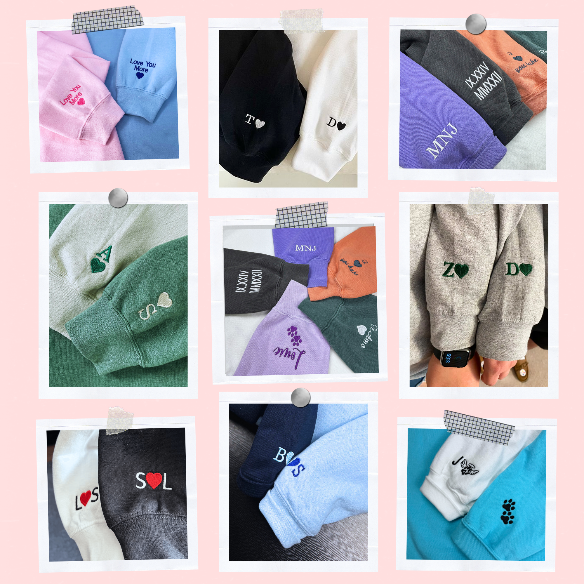 Grandma EST Custom Embroidered Hoodie - Grandchildren Names - Personalized Mother's Day Gift