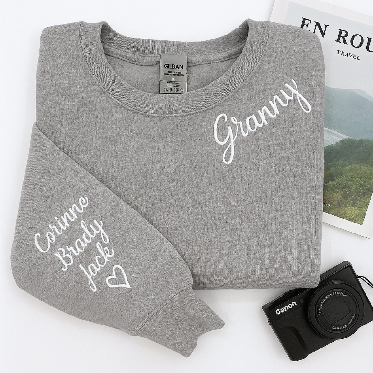 Granny Custom Embroidered Sweatshirt - Personalized with Grandchildren Names - Grandma Gift